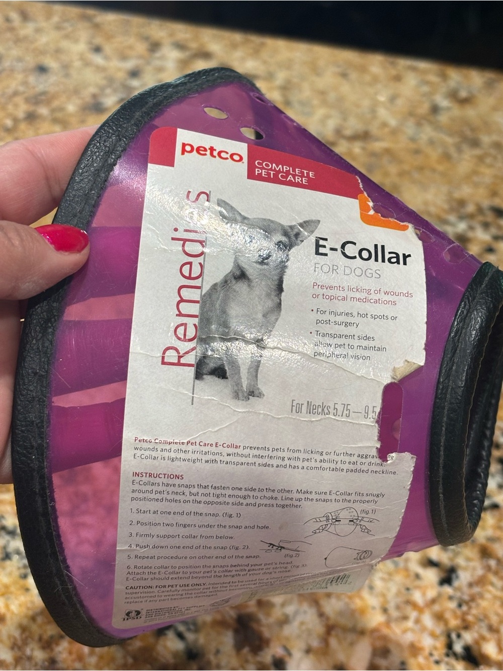 Petco Remedi's Purple E-Collar, cone for Dogs or cat